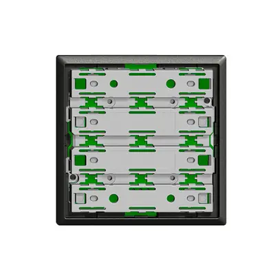 Plaque frontale universelle pour 2×2t EDIZIOdue noir sans LED 