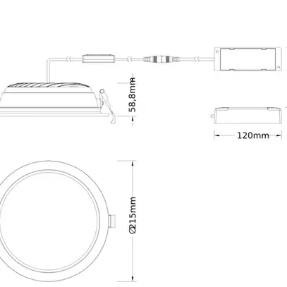 Downlight LED LEDVANCE COMFORT OP 30W 3600lm 930/940 IP20/44 100° Ø215 blanc 