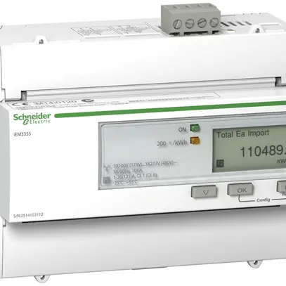 Contatore energia AMD Schneider Electric iEM3355 MID 3P+N 125A Modbus im./export 