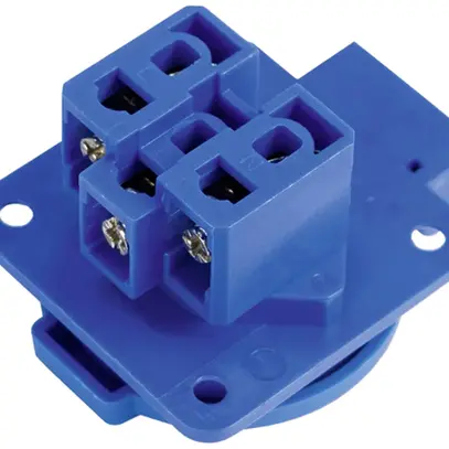 EB-Steckdose A. Steffen 1×T23 16A 250V 50×62×45mm mit Deckel blau 