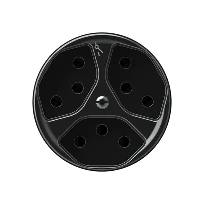 Presa origin 3×tipo 13 1×S 10A 230V 60×60mm nero 
