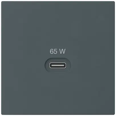 Prise de charge USB Hager kallysto type C 65W 3250mA anthracite 