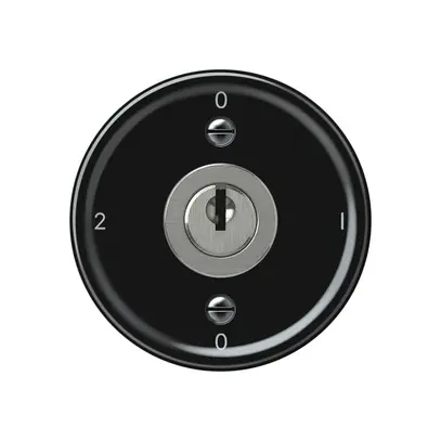Interruttore a chiave origin commutatore 2/1L 16A 250V 0-1-0-2 60×60mm nero 
