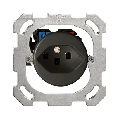 Prise ENC FH T23 16A noir avec bornes enf. 