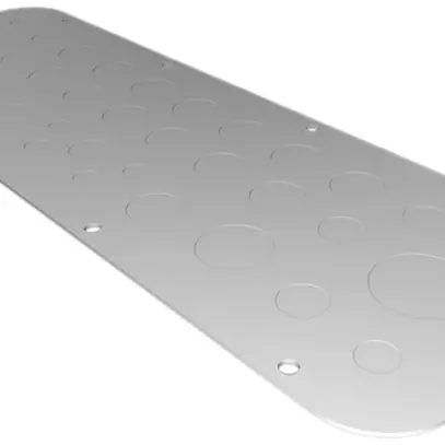 Placca passacavi Rittal AX, prestampaggio metrico, 447×149mm, metallo 