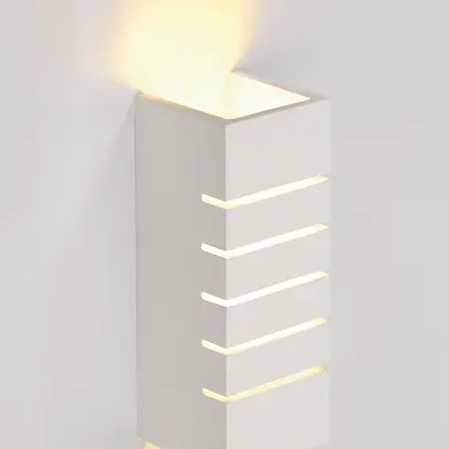 Lampada a muro SLV GL 100 SLOT, E14 40W gesso quadrato IP20 bianco 