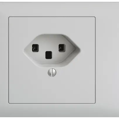 Prise INC EDIZIOdue T23 16A gris clair 53mm, bornes à vis 
