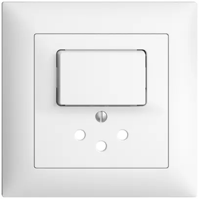 UP-Frontset, EDIZIOdue weiss 88×88mm für KK mit 1 Taste+T12 