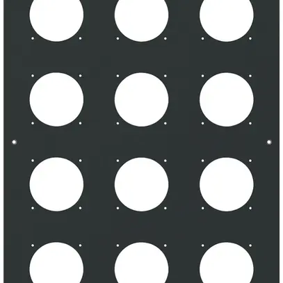 Plaque de montage ENC robusto 4×3 aluminium, noir 