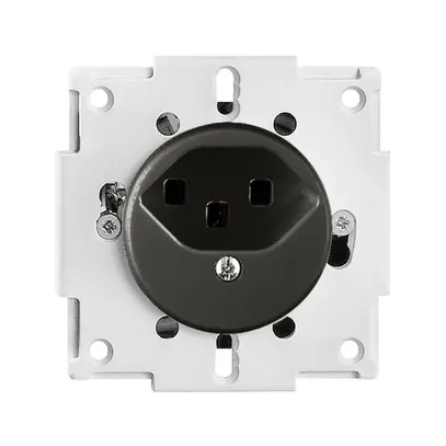 Prise INC FH T23 16A noir bornes à vis 