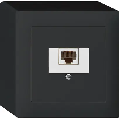 Scatola AP kallysto 1×RJ45u nero 