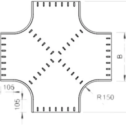 Raccord croix MKS 60×600mm zingué 