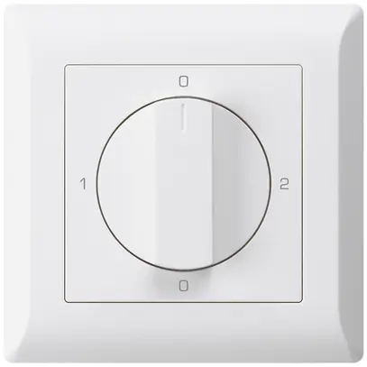 UP-Drehschalter kallysto.line 2/1L weiss mit Drehgriff 