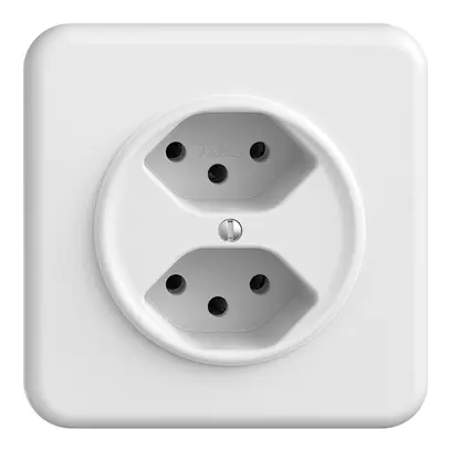 Prise ENC STANDARDdue 2×T13 blanc 