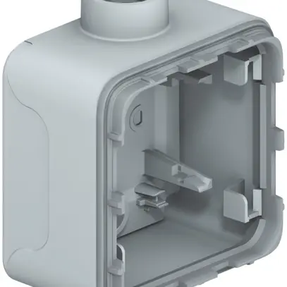 Boîtier AP PLEXO 1×1 gris 