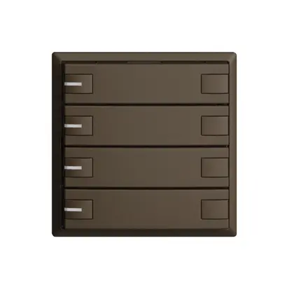 Poussoir ENC KNX 4× EDIZIOdue coffee RGB avec LED 