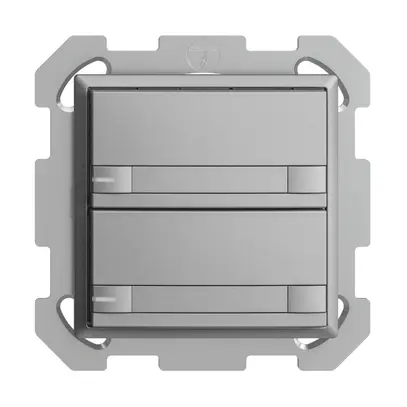 Pulsante INC KNX 2×EDIZIOdue colore silver RGB con LED con inserto carta 