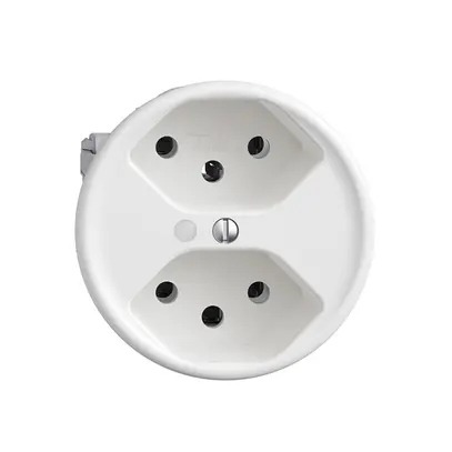 Presa Sdue Q, 2×T13, con LED, bianco 