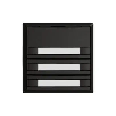 Poussoir universel EDIZIO.liv UNI SNAPFIX® s.LED 3× comm.2T étiqu.no 