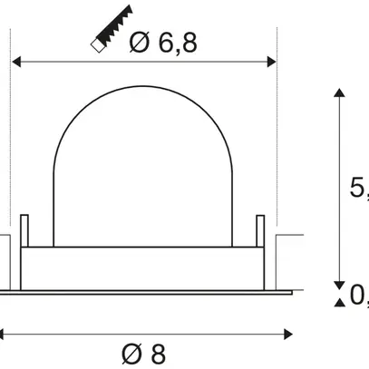 Downlight LED INS SLV NUMINOS GIMBLE XS, 7W 200mA 640lm 2700K 20° bi/ne 