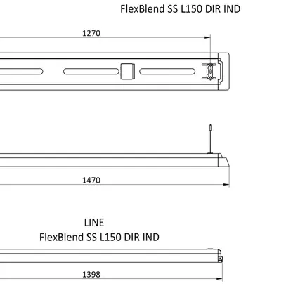 Luminaire suspendu LED FlexBlend SP342P 45S/940 SRD PCS U4 SMT L150 blanc 