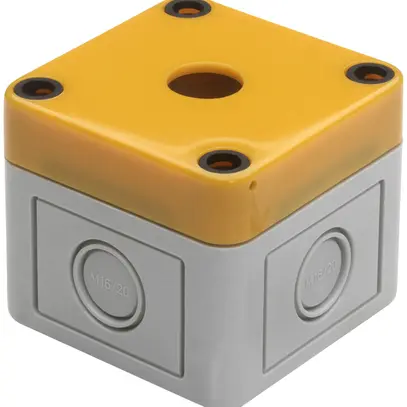 Boîtier AP EAO61 pour arrêt d'urgence, gris/jaune 
