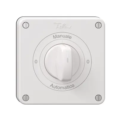 Interruttore rotativo NEVO N.CO 2/1 L con manopola KS 0-Manuale-0-Automatico bi 