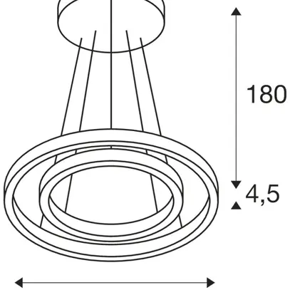 Lampada sospesa LED SLV ONE DOUBLE PHASE 35W 1230lm 3000K Ø600mm ottone 