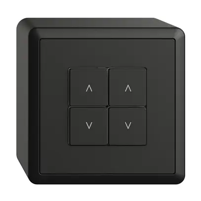 Station secondaire AP 2K/4T pour interrupteur stores Edue Wiser noir 