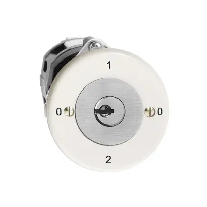 UP-Drehschalter FH 2/2P weiss mit Sicherheitsschloss 
