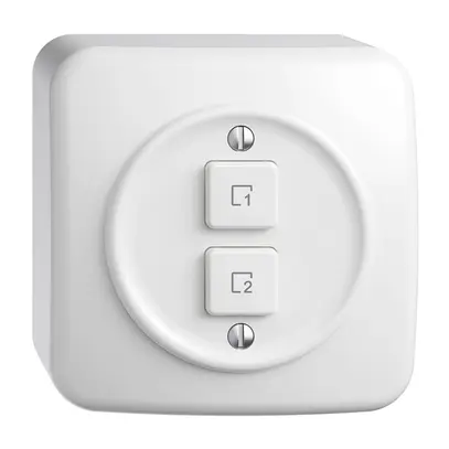 Poussoir scène AP 2 scènes vertical/2T Sdue Wiser blanc 