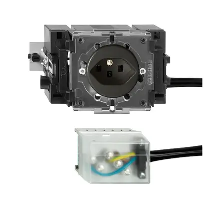 EB-Steckdose FH T23 L3 schwarz 49…69mm für Flachkabel Powerbus 
