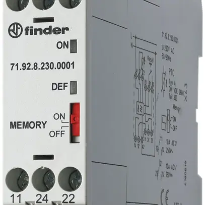 Relais thermistance INC Finder 230VAC 2C 10A pour PTC 