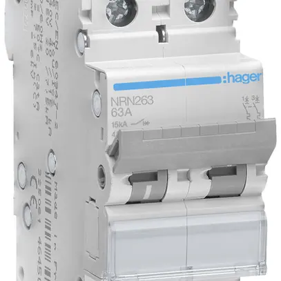Disgiuntore Hager MCB 2P 415V tipo C 63A 2UM 