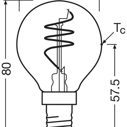 Lampe LED Osram Vintage 1906 E14 4.9W 470lm 2200K VAR Ø45×80mm or 