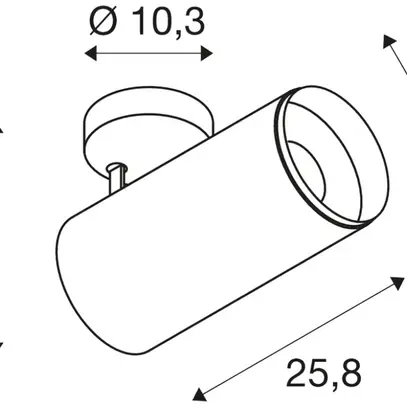 Plafonnier LED SLV NUMINOS SPOT DALI XL 36W 3210lm 3000K 60° blanc/noir 