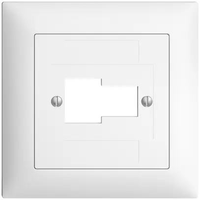 Kit frontale EDIZIOdue bianco 88×88mm 1×TT 1×RJ45 