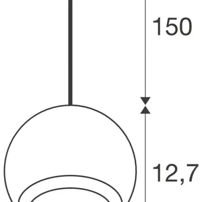 Lampada sospesa SLV LIGHT EYE 150 AD1PH GU10 1×13W REG Ø150mm bianco 
