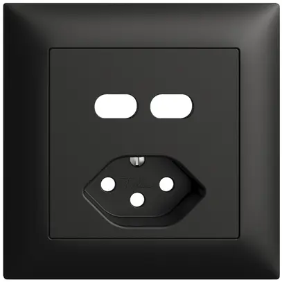 UP-Montageset Feller EDIZIOdue für Steckdose USB 2×Typ C + Typ 13 schwarz 