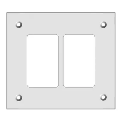 Plaque de montage FLF 1×2 Al anodisé nature 