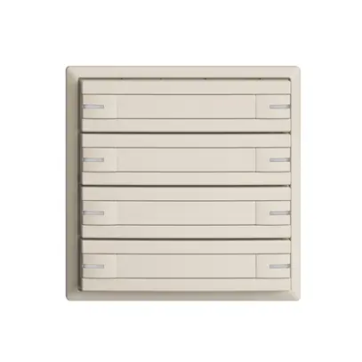 Poussoir KNX RGB EDUE, 250mW, a.LED RGB, a.papier, 8×poussoir, 1×touche, crema 