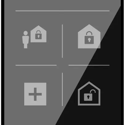 Télécommande ABB-secure@home SAD-W2.1F, verre noir 