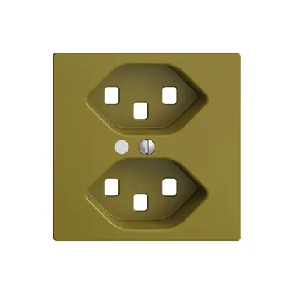 Kit frontal EDIZIOdue olive 60×60mm 2×T23, lentille, 