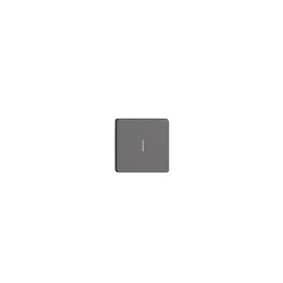 Pulsante 1/4 INC Edue Wiser simbolo l (on) grigio scuro 