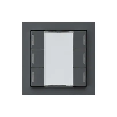 Poussoir ENC kallysto A KNX 6× LED RGB s/e-link anthracite 