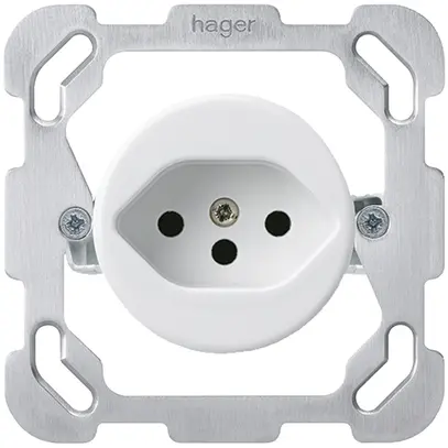 Inserto per presa INC basico T13 placca di fissaggio bianco senza prot.bambini 