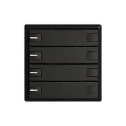 Pulsante KNX RGB EDIZIO.liv SNAPFIX® sensore temp.RGB-LED 4× com.2T ne 