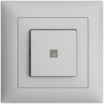 Pulsante luminoso INC EDIZIOdue A-R/1P grigio chiaro, con lente, LED giallo 