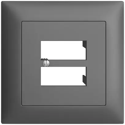 Kit frontale INC EDIZIOdue grigio scuro 88×88mm 4×RJ45 