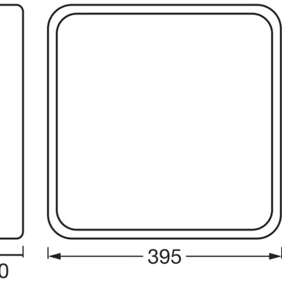 LED-Deckenleuchte LEDVANCE Orbis Alicia 24W 1600lm 830 395×395×60mm Holz 